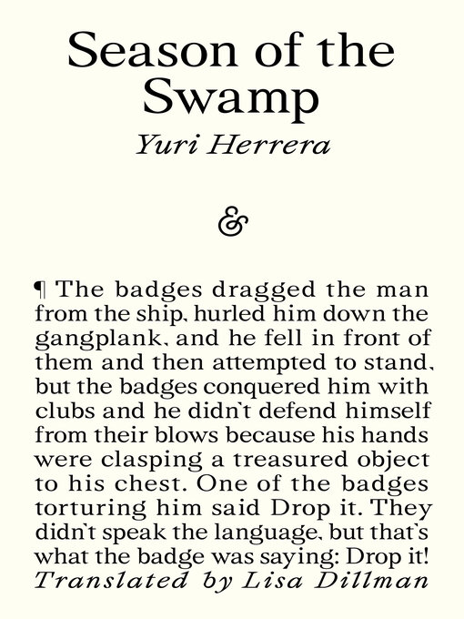 Title details for Season of the Swamp by Yuri Herrera - Wait list